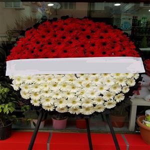 Kırmızı Beyaz Cenaze Çelengi nin resmi