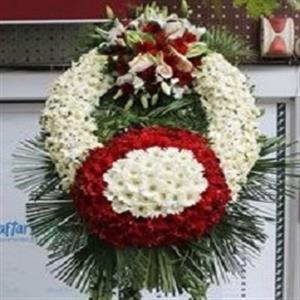 Kırmızı Beyaz Cenaze Çelengi nin resmi