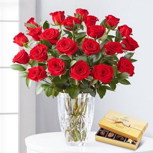 Premium 22 Adet Kırmızı Gül Aranjmanı nin resmi