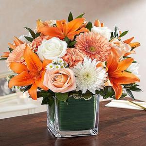 Şifalı Gözyaşları Lilyum, Gül, Gerbera, Karanfil ve Kır Çiçekleri Aranjmanı nin resmi