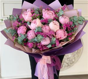 pembe şakayık buketi