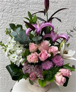 pembe lilyum aranjmanı